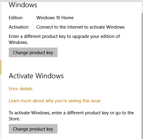 Windows 10 Activation Error code: 0xC004C003